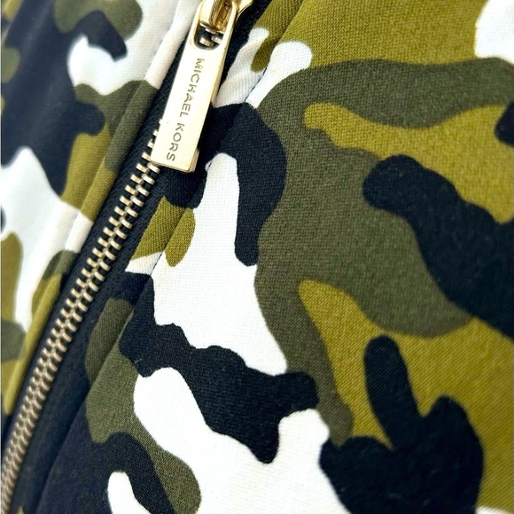 Michael Kors Camo Bomber Jacket - Green, Black, White - Picture 6 of 9